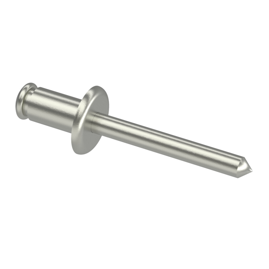 Flachrundkopf 5x35 Blindn. Alu/St nach DIN 7337 Form A